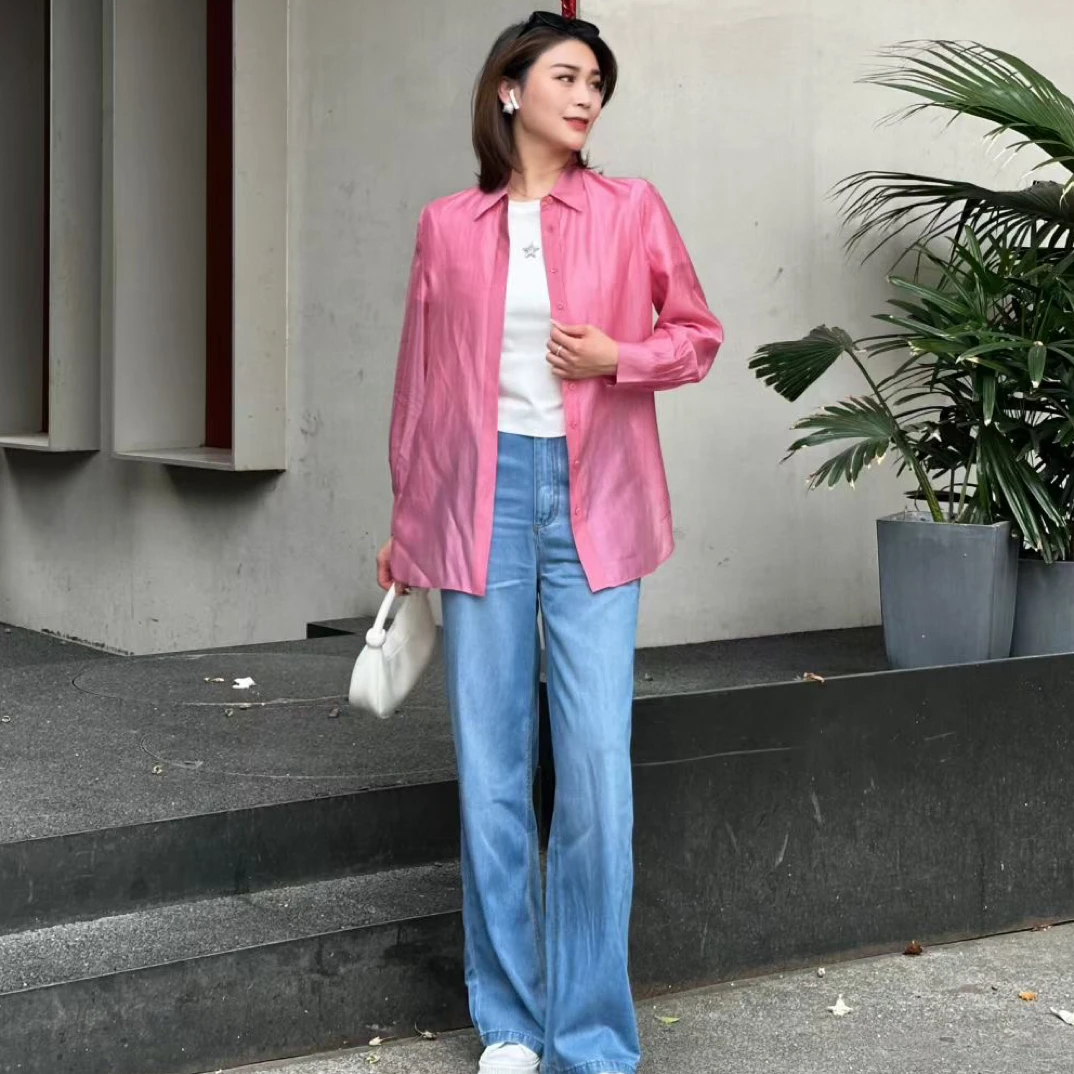 崋家曼夏季新款轻薄透气简约防晒衬衫