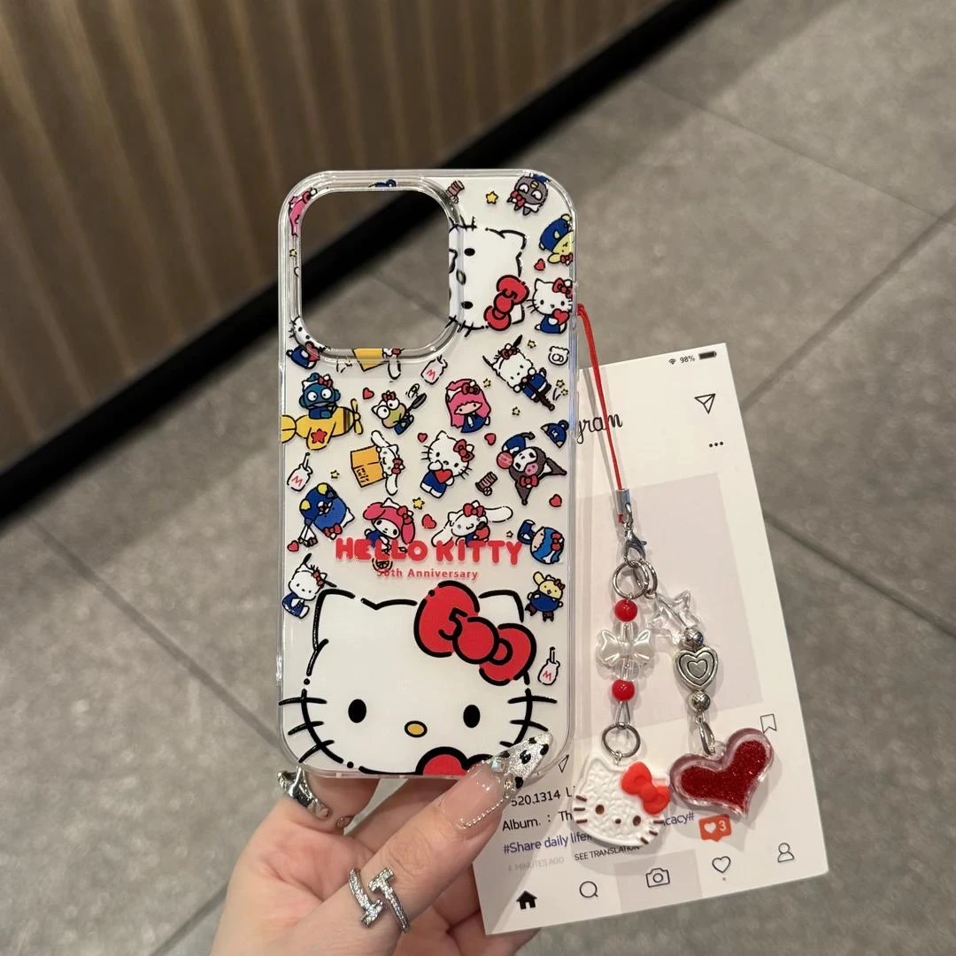 BANCA大头kitty适用iPhone16/15PRO大孔手机壳华为vivo小米15oppo