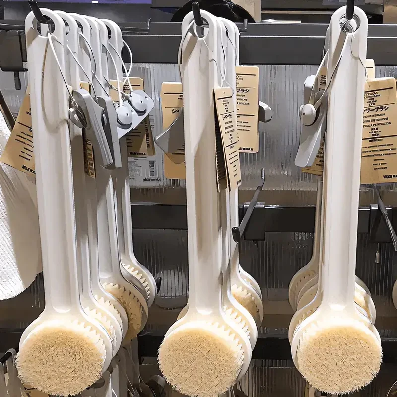 日本出口无印长柄良品洗澡搓澡神器沐浴软毛居家必备生活用品ㄤ