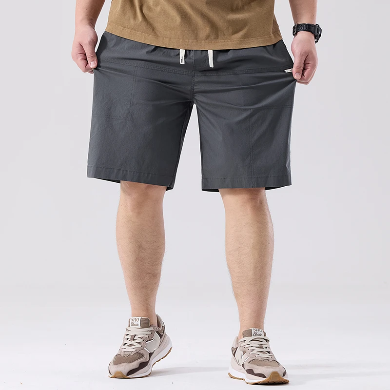 夏季新款休闲中裤男士薄款潮流时尚宽松加大加肥松紧腰五分裤327#