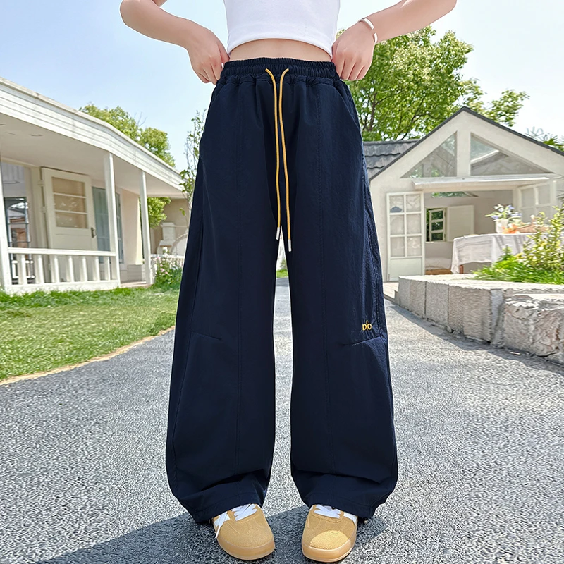 女童休闲裤夏季宽松薄款2025新款中大童6-12岁洋气裤子夏装外穿