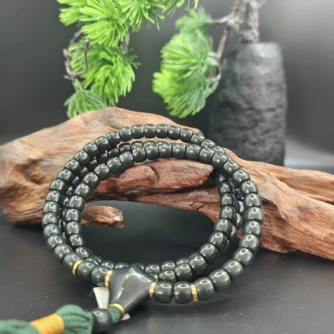 Z和田玉桶珠项链（108）1798