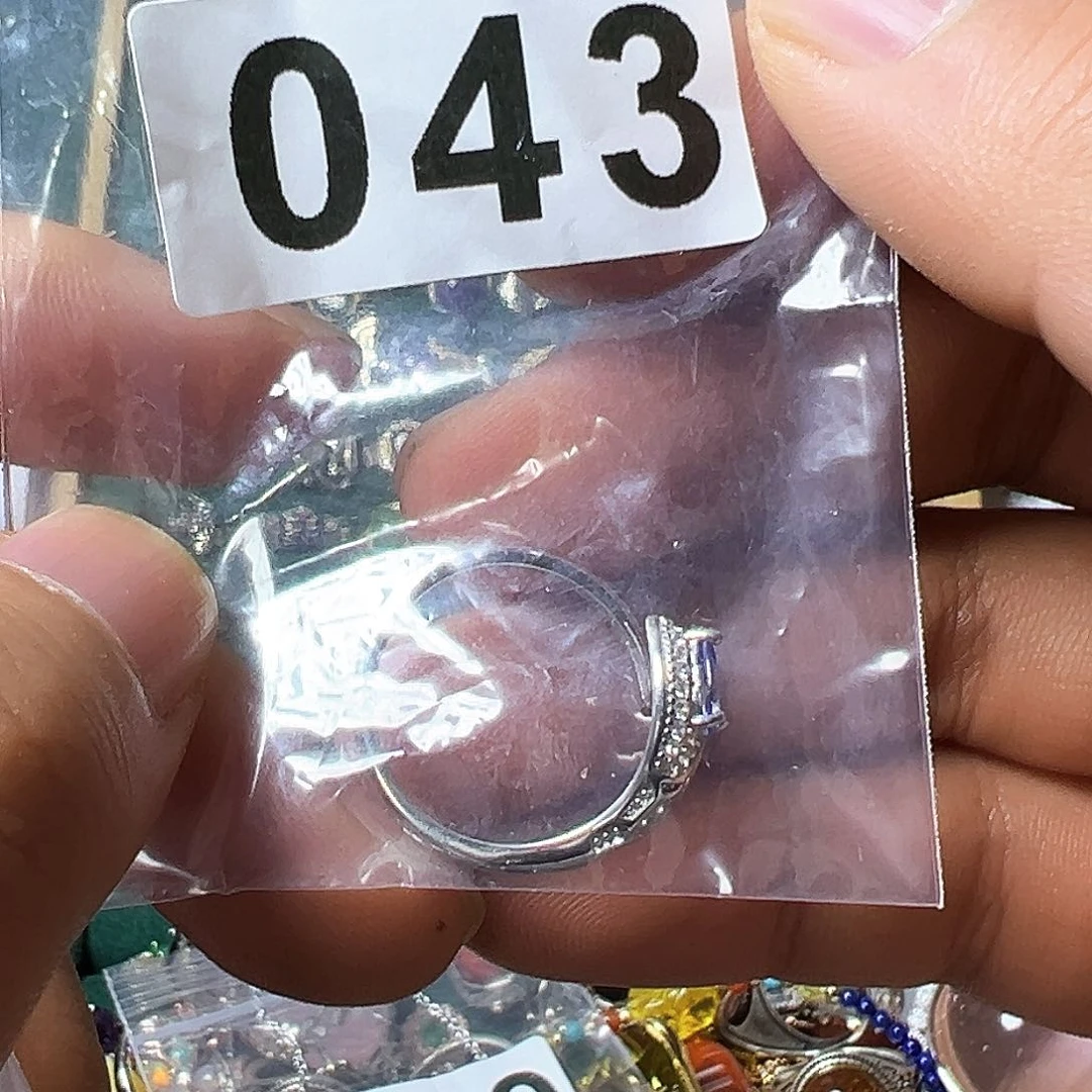 坦桑石戒指银S925镶嵌超****王