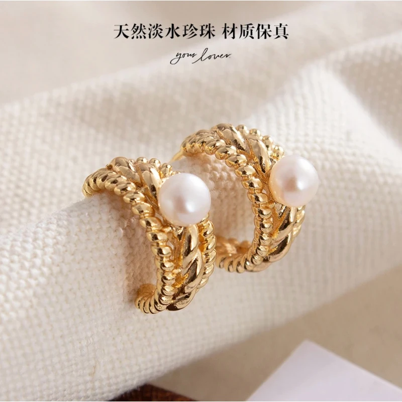 天然淡水珍珠耳饰   ED1039