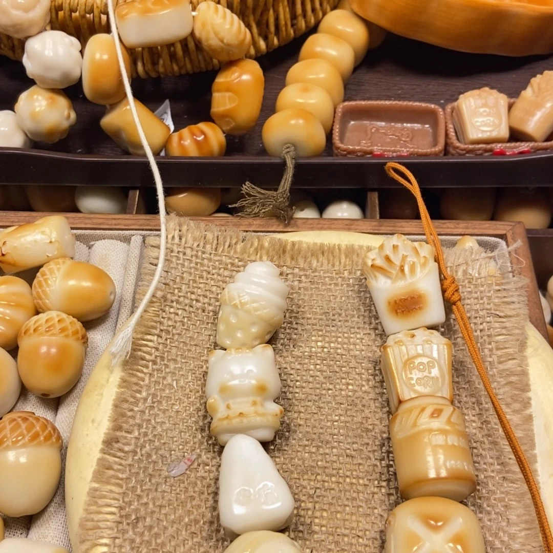 菩提根/象牙果手串墨宝送隔珠