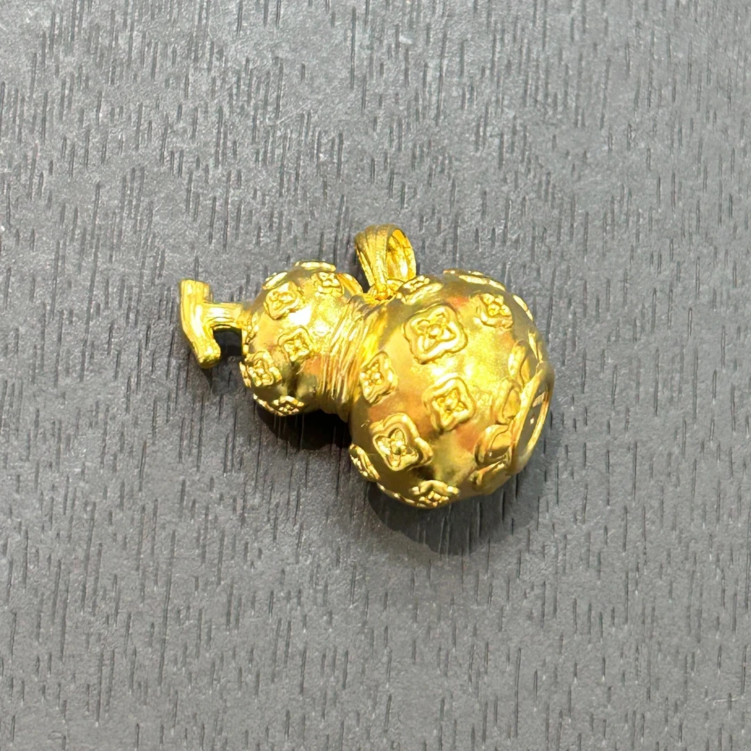 【店长专享】足金999投资金攒黄金四叶草葫芦ZBHJD1679克重多退少补