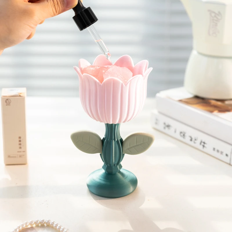 阿楹 高级精油香薰扩散器花朵晶石香水挥发卧室酒店卫生间摆件女