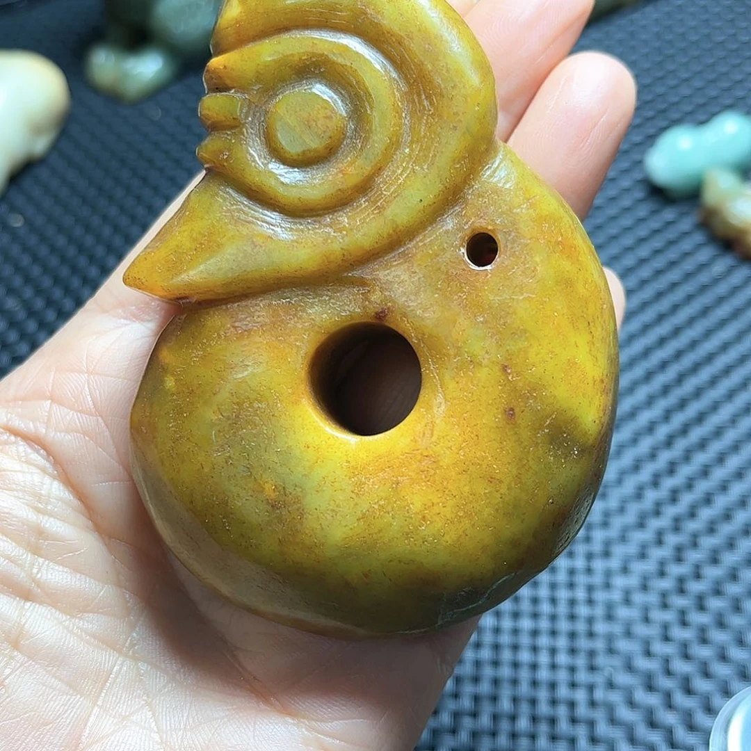 白玉菩提吊坠摆件