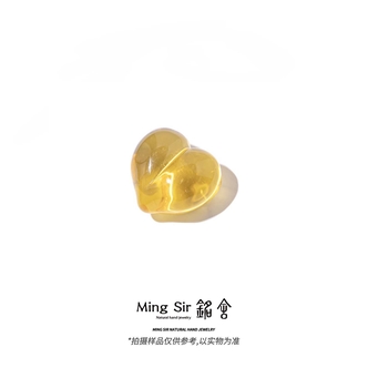 【铭舍 屁桃金包蜜】蜜蜡雕刻爱心时尚珠宝