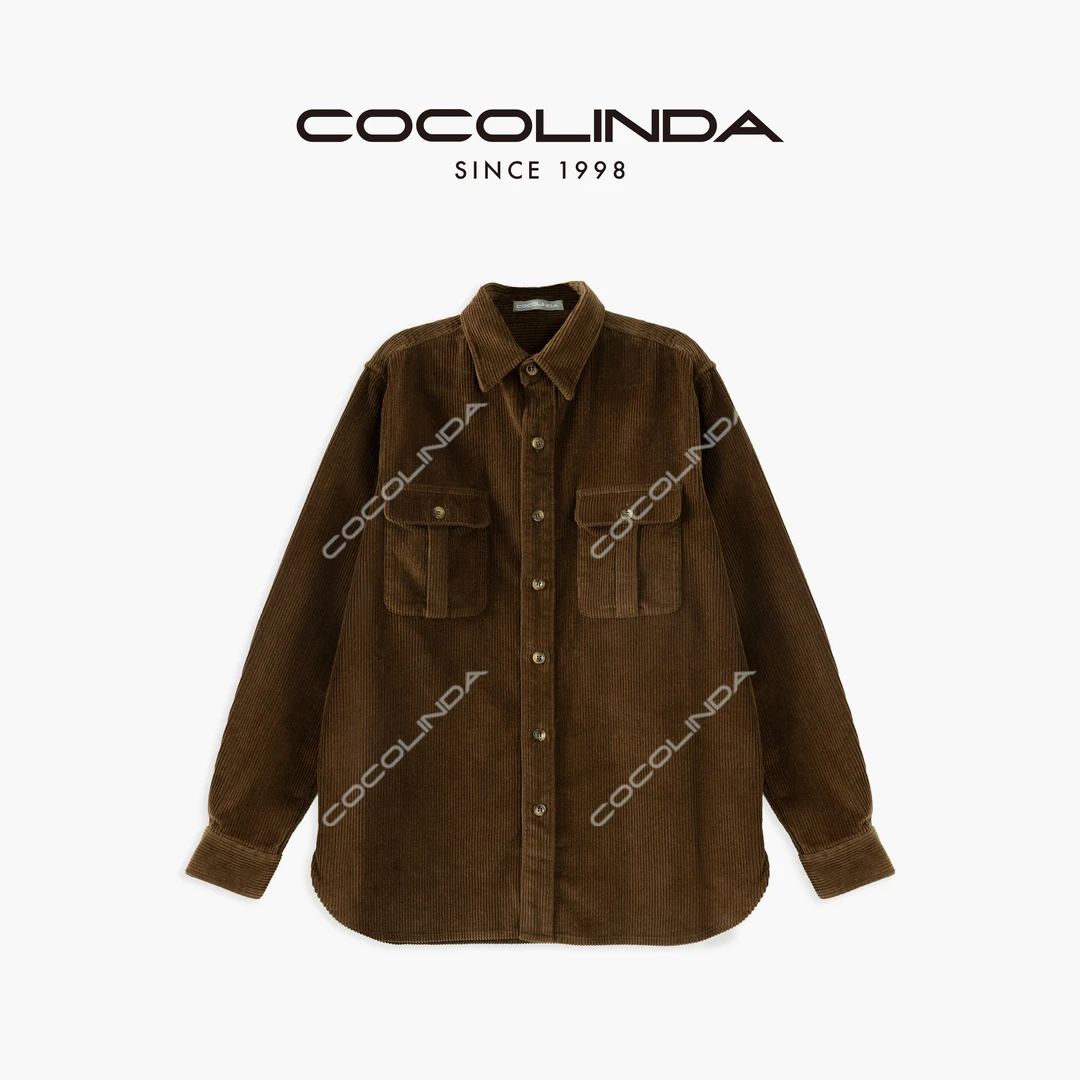 COCOLINDA| 100%棉男女CP灯芯绒条绒外套C2682