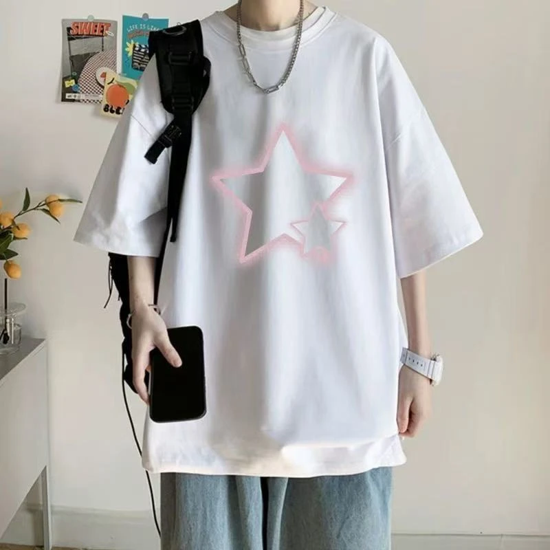 宽松美式新款韩版T恤男上衣t恤夏季袖男潮流短袖半袖轻奢男装大码