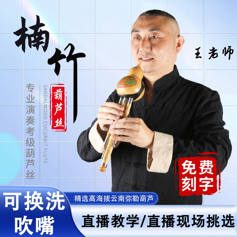 葫芦丝c调小学生乐器楠竹专业演奏型初学者7孔防摔葫芦丝乐器专卖