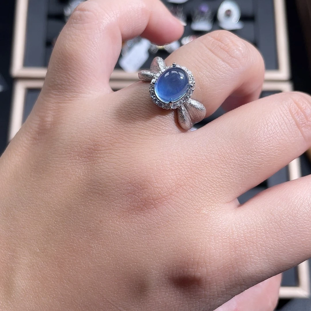 银S925镶嵌戒指水晶晴****天