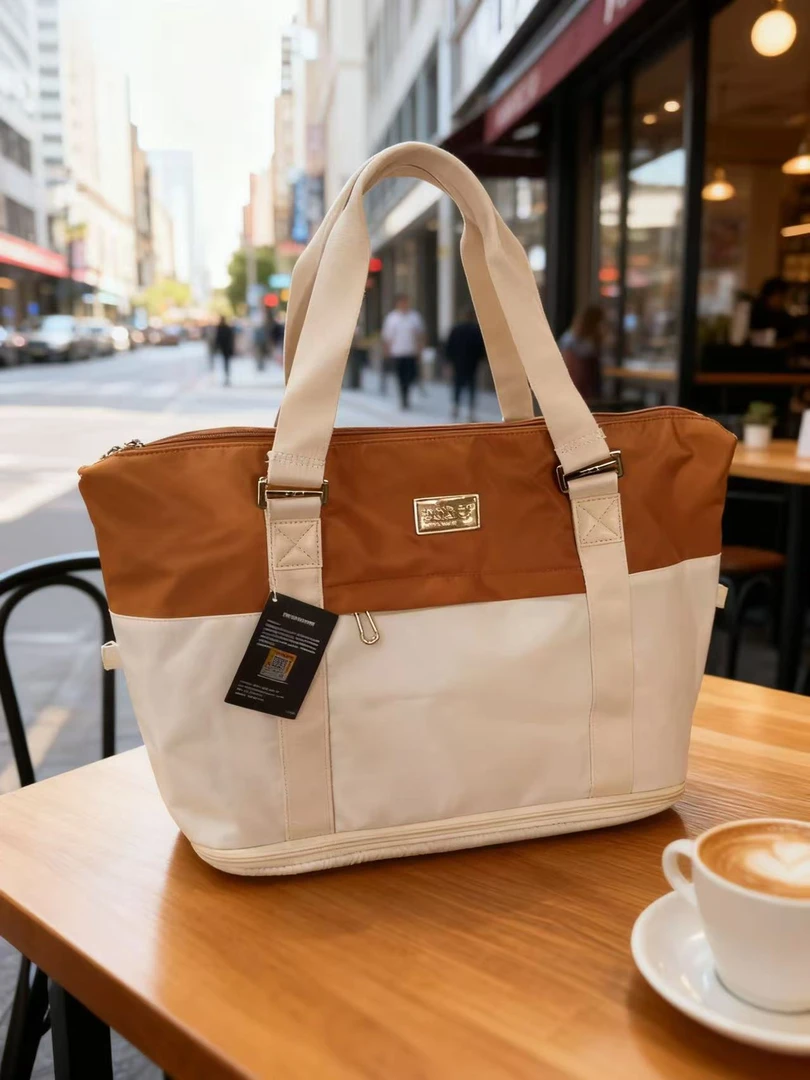 【卖完就没有】时尚撞色手提包51*56cm