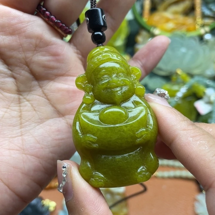 蛇纹石玉未镶嵌吊坠