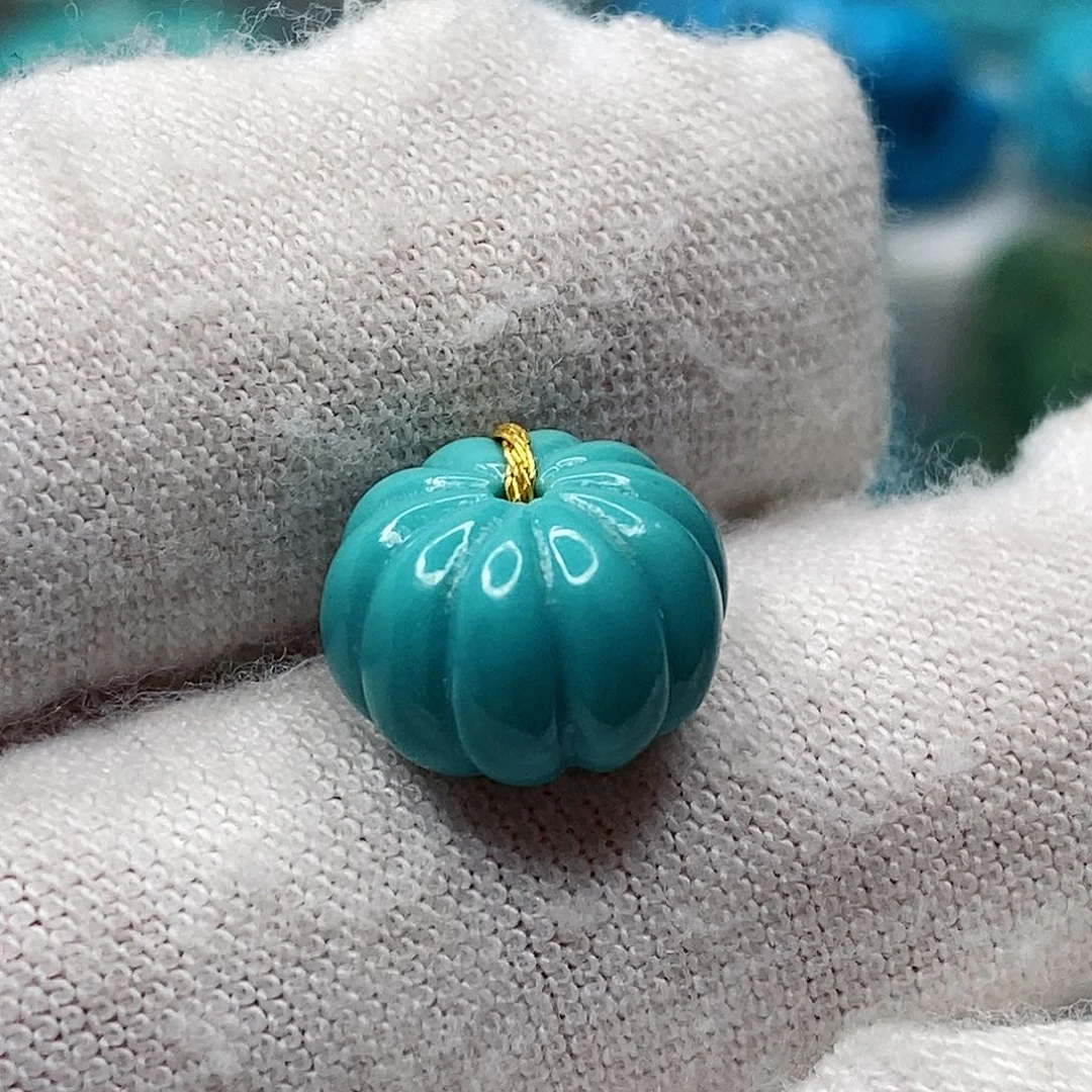 绿松石未镶嵌天然原矿 地大质检11mm