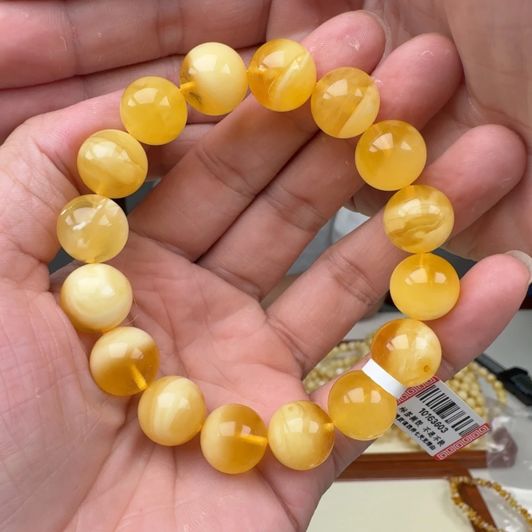 琥珀未镶嵌手链蜜蜡手串
