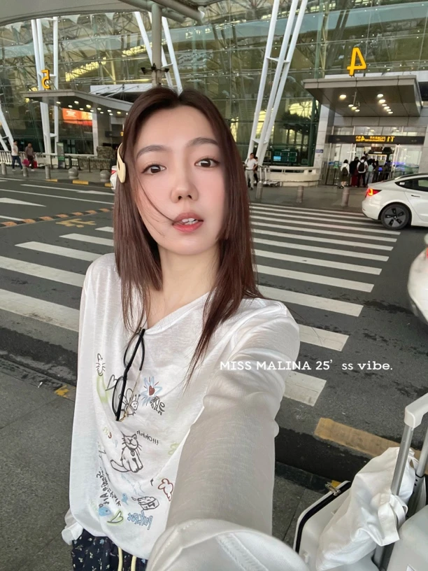 【NO退NO换】美丽揪揪自留-薄款卡通印花长袖T恤（MLY3441#）玛丽亚