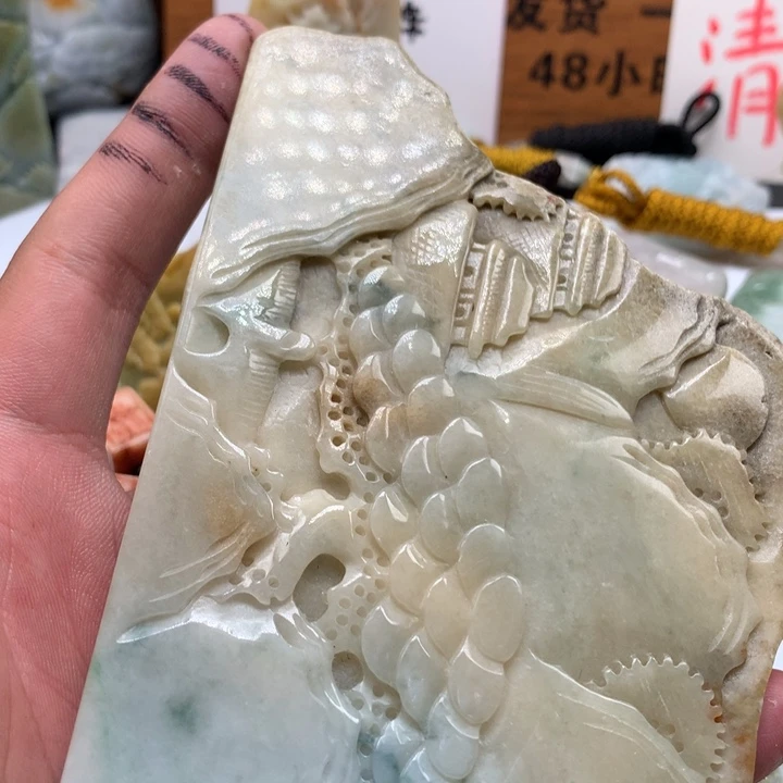 翡翠未镶嵌颈饰保真天然a货翡翠
