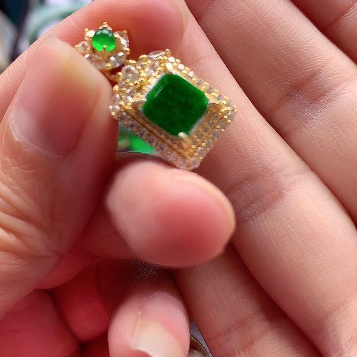 颈饰银S925镶嵌翡翠翡翠