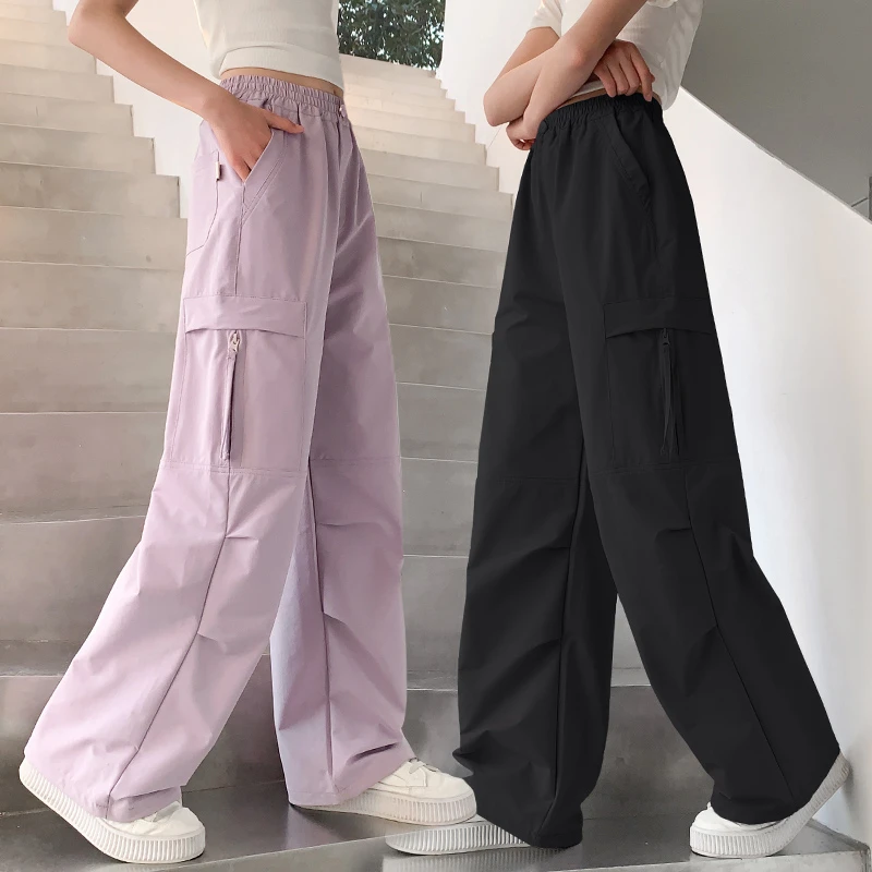 女童工装裤春秋2025新款儿童春装女孩裤子春季中大童直筒休闲长裤