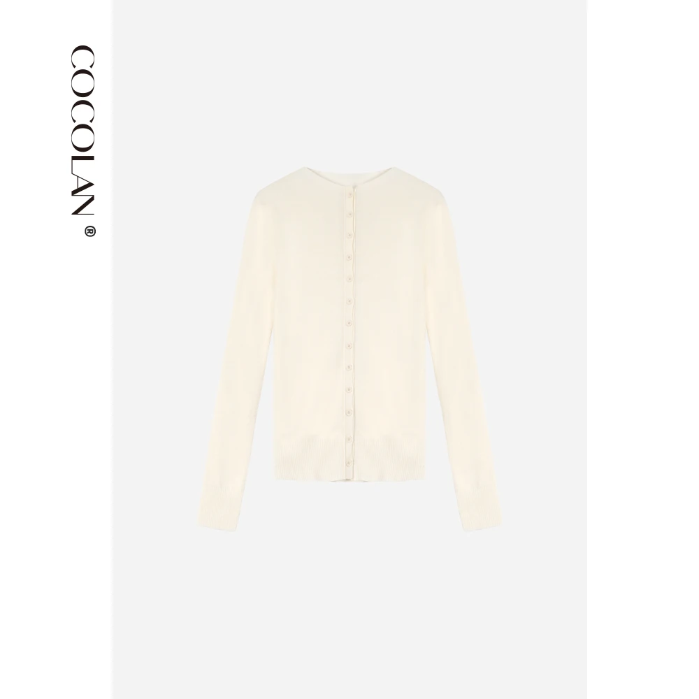 COCOLAN羊毛单排扣针织开衫打底CL3KS0010