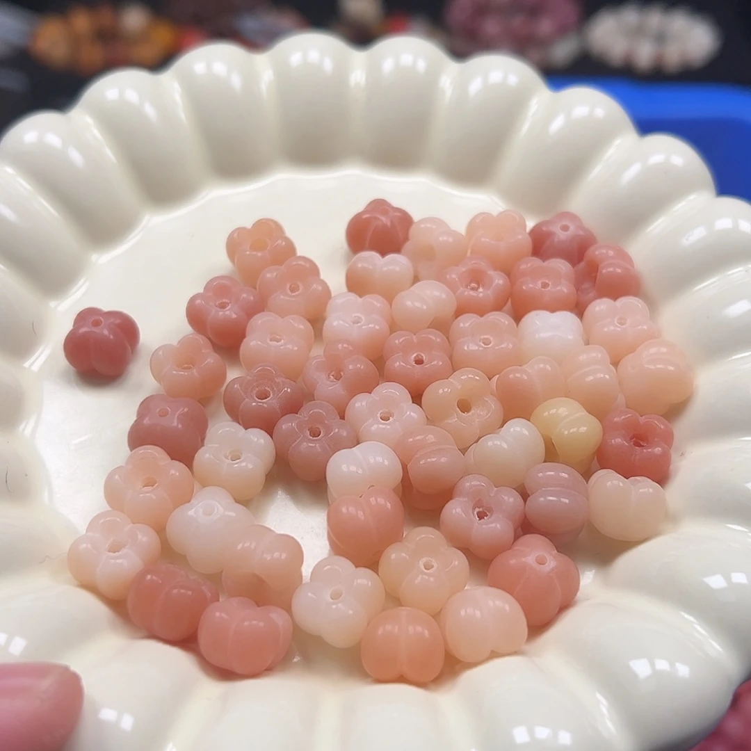 手串菩提根/象牙果15颗粉色桂花