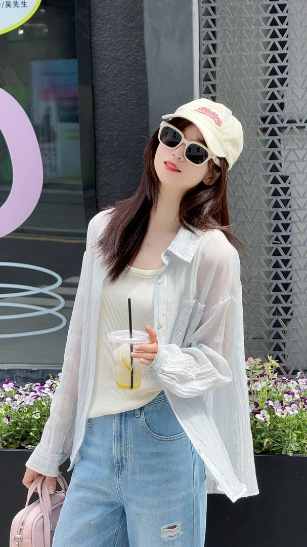 Y.M | 冷雾 天丝棉 静奢系 高级感翻领飘逸款防晒长袖衬衫1382