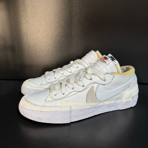 95新 NIKE/耐克 42.5码/sacai blazer 低帮男款板鞋 白色