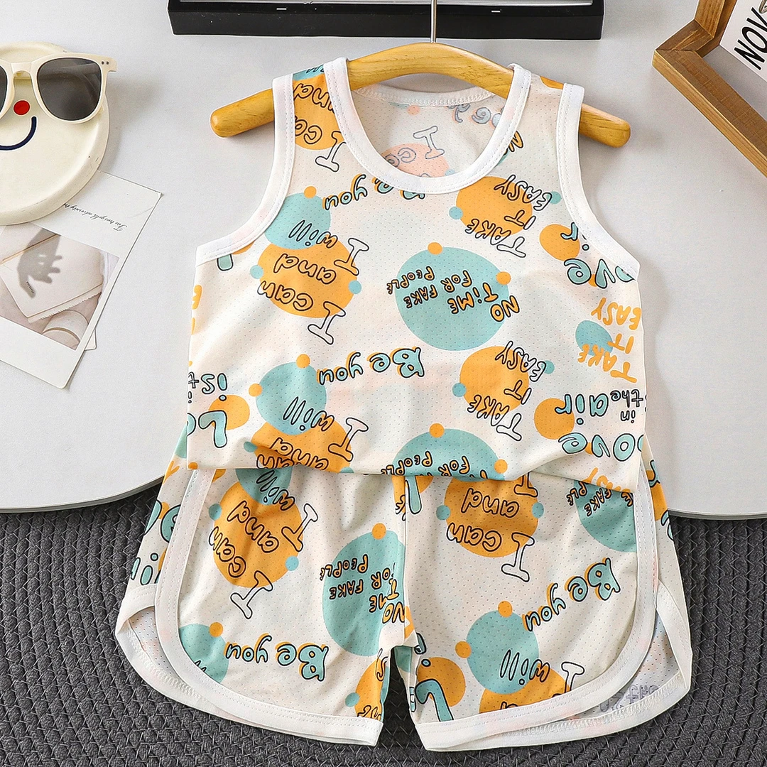 婴儿背心夏季薄款网眼镂空透气男宝宝无袖护肚打底衫女童吊带新款