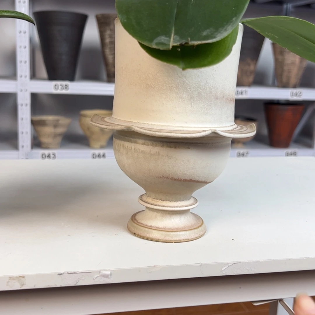 去***山景德镇手工花器口11高度18