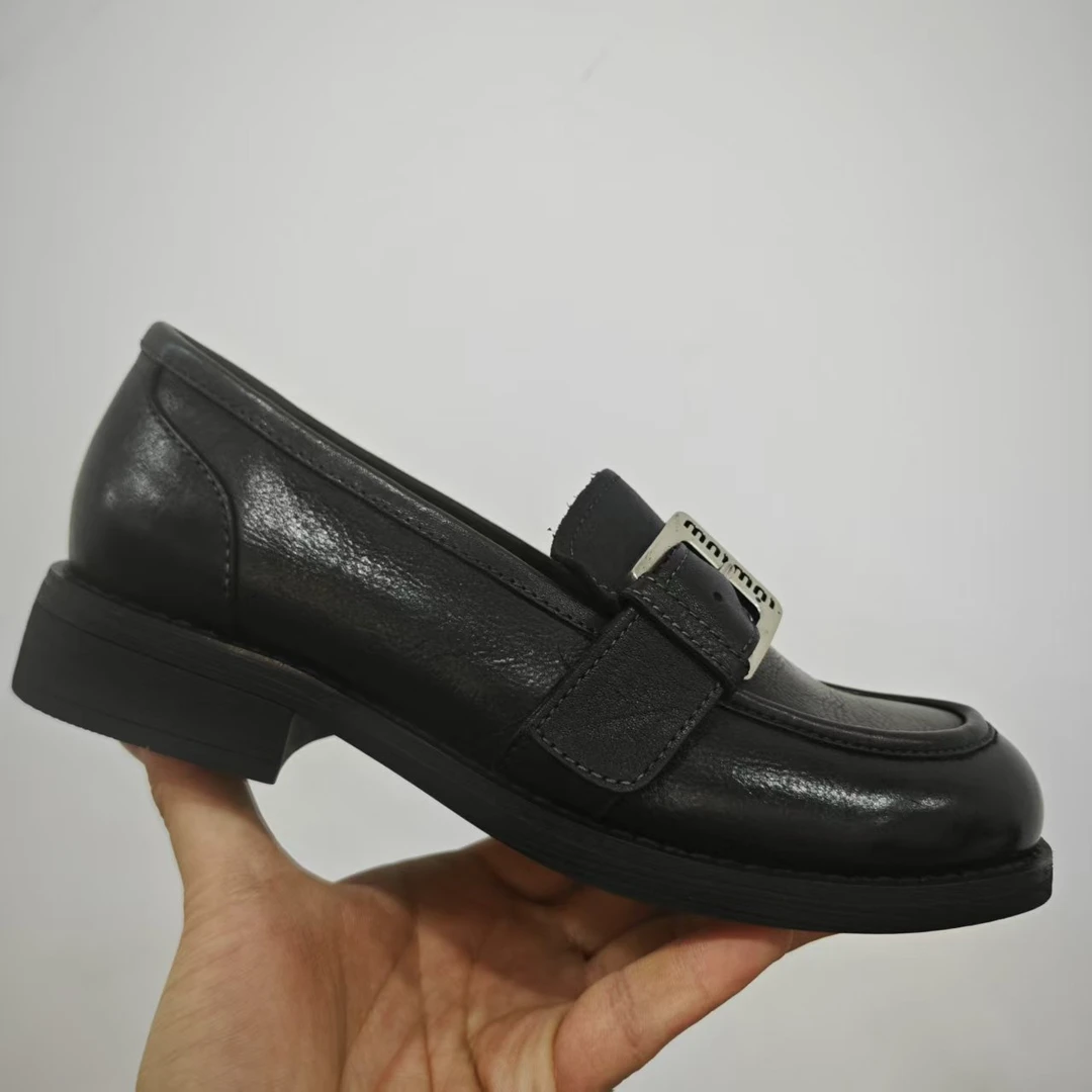 【波波小佛爷】 A148  (牛牛牛)   百搭真皮英伦风乐福