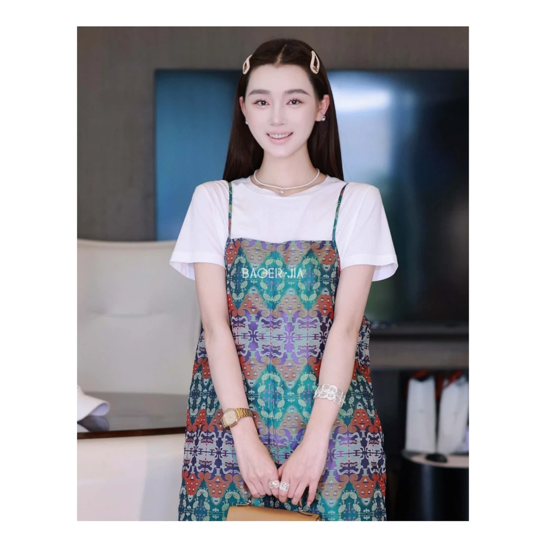 6-【火树银花】宝儿家含幂BC83925204夏季款国风不夜天纹蜀锦背带裤