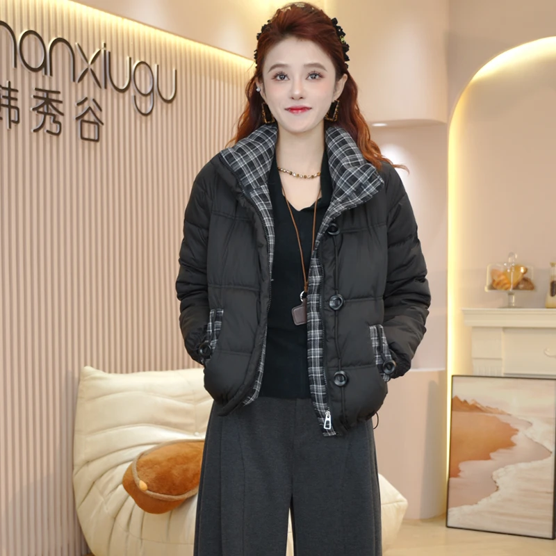 短款棉服女冬2025新款休闲时尚设计韩系洋气时尚显瘦洋气外套2673