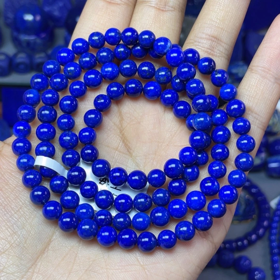 岳***子青金石未镶嵌6mm108项链