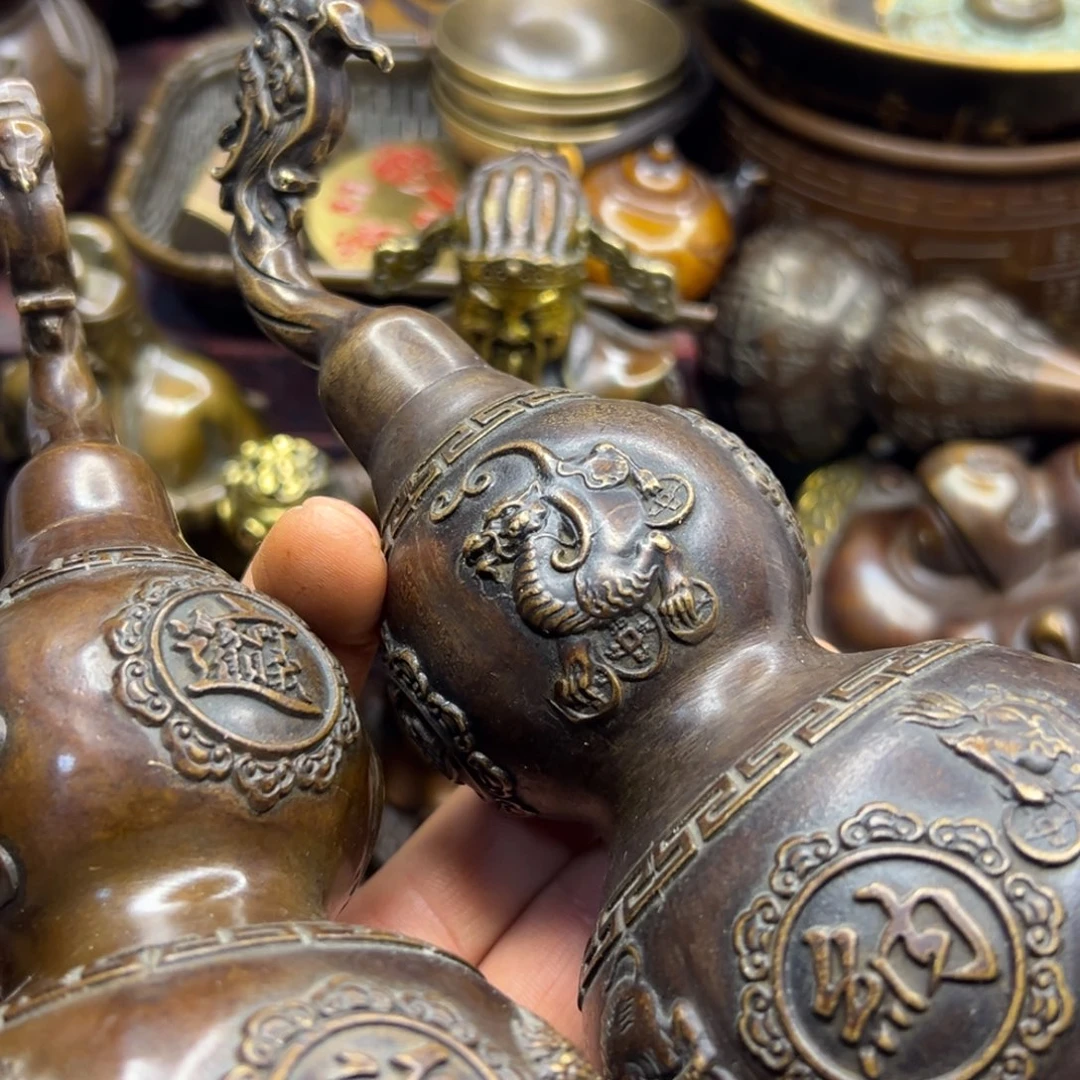 铜摆件欢迎欢迎你