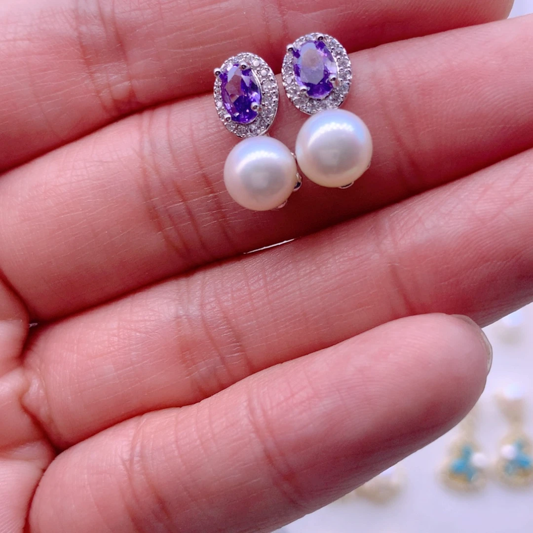 耳饰淡水珍珠合金