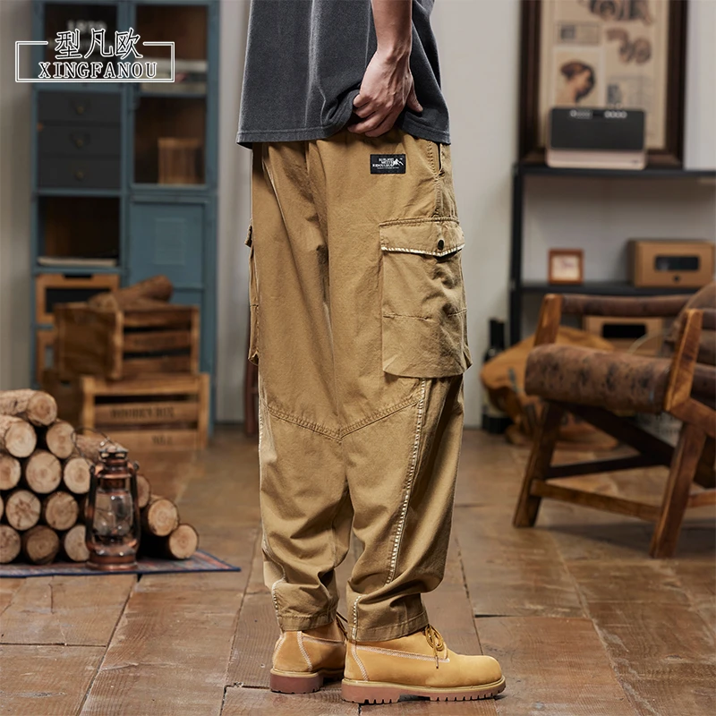 型凡欧cleanfit风工装裤高街百搭阔腿vibe中性慵懒风2025新款纯棉