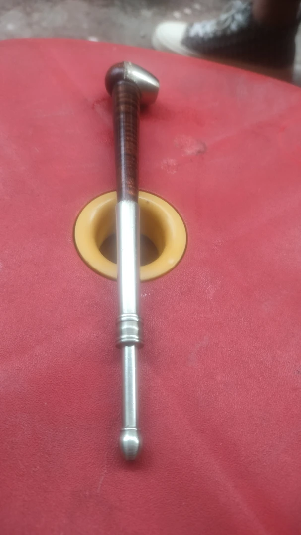红乌木烟杆怪噜花皮烟纸烟两用款长度17.5公分烟斗抽烟乌木烟斗