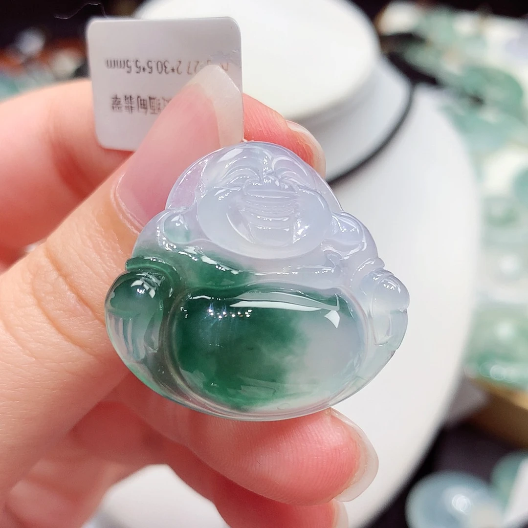 颈饰未镶嵌翡翠翡翠53，27.2/30.5/5.5