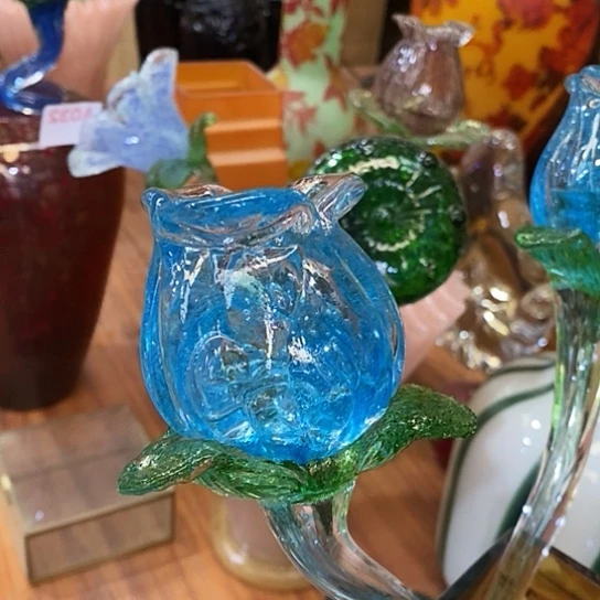 琉璃花瓶高45厘米