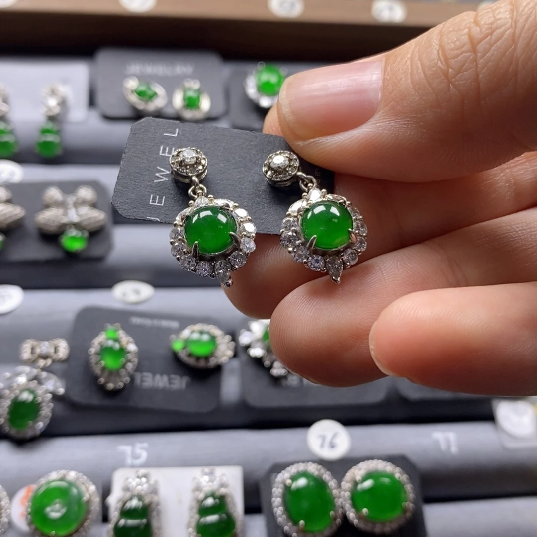 颈饰银S925镶嵌翡翠63号