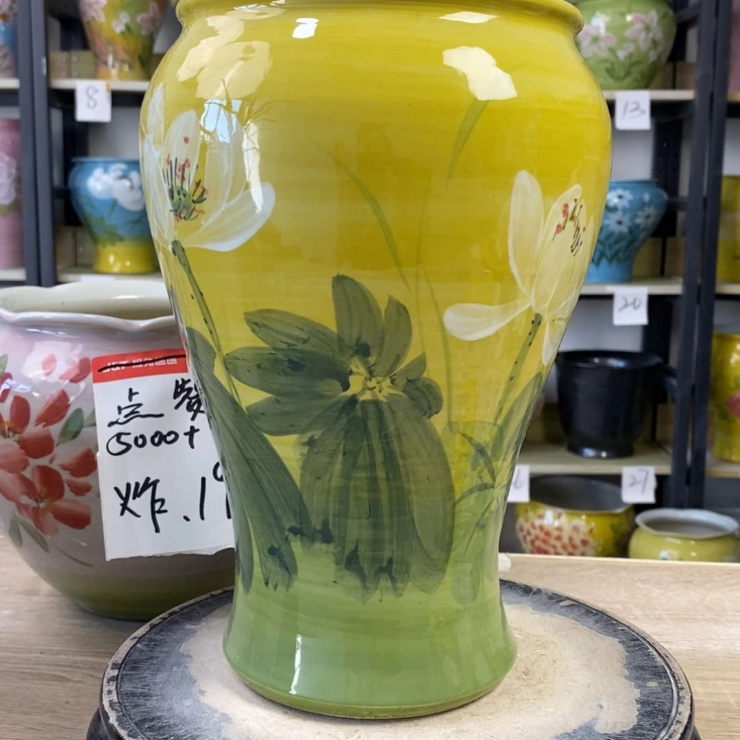 景德镇手工手绘陶瓷花盆