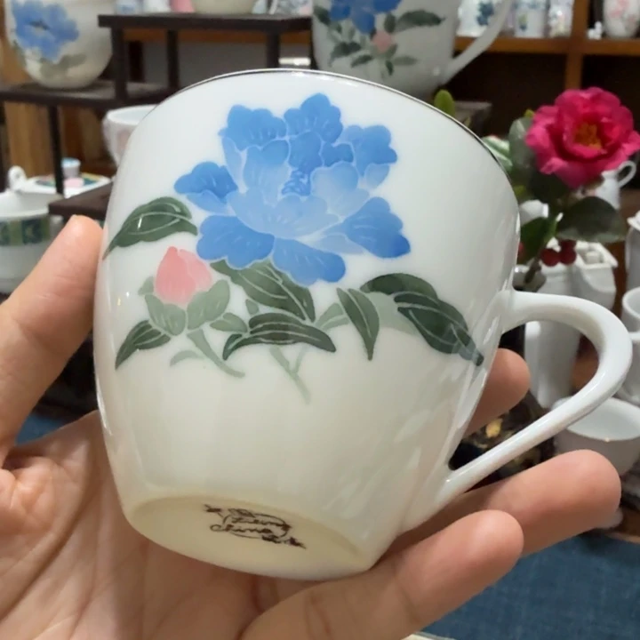 醴陵釉下手绘咖啡杯