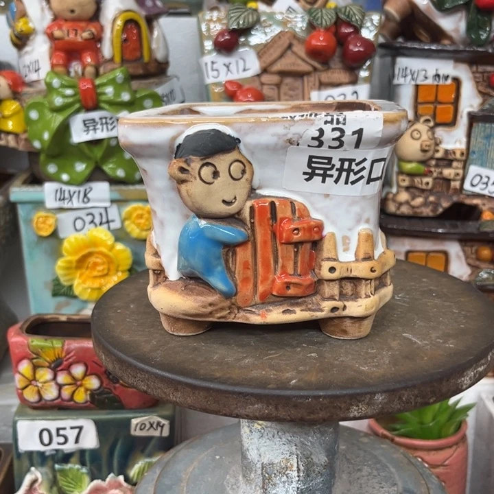 紫砂花盆粗陶材质多肉花盆