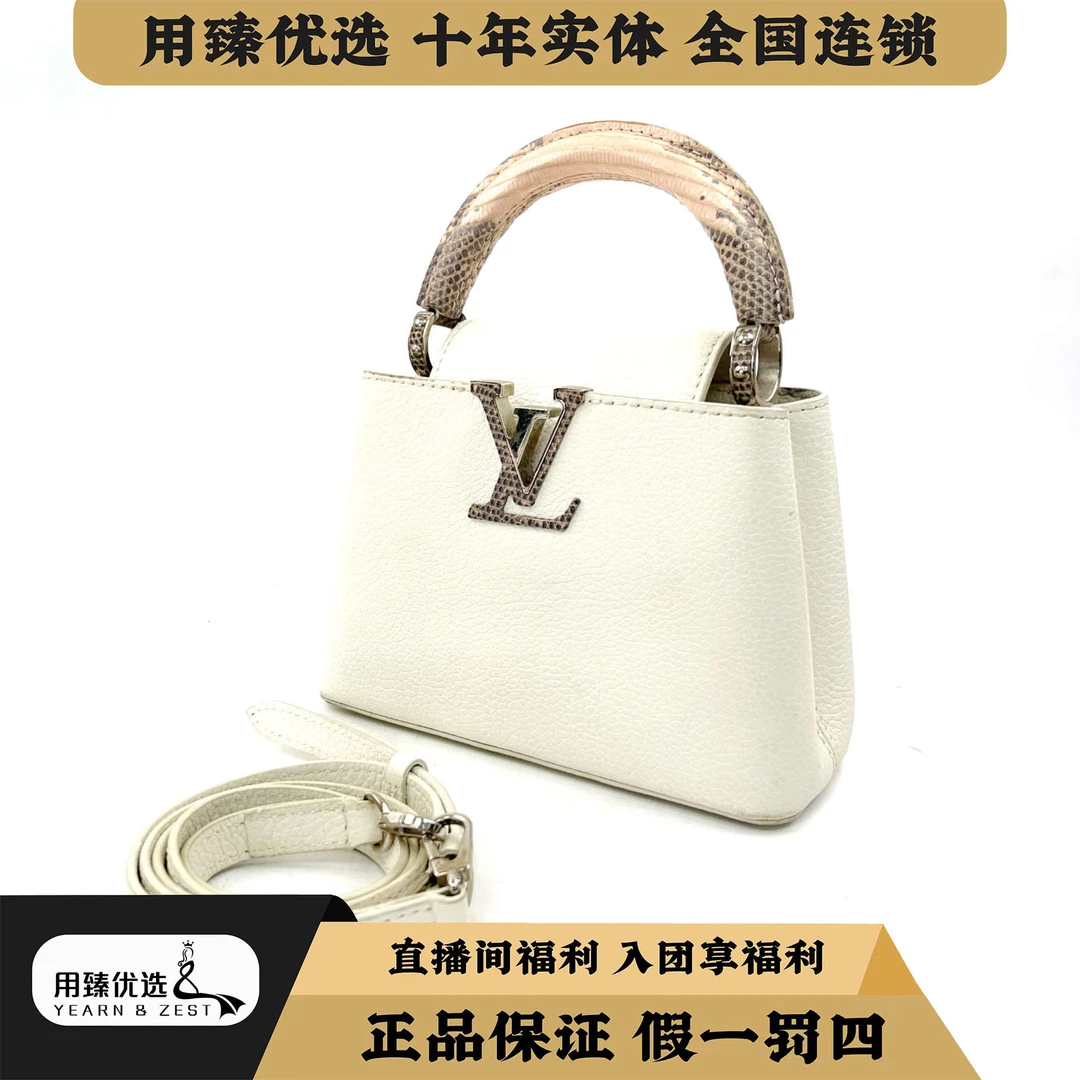 99新 LouisVuitton/路易威登 LV Capucines mini 蜥蜴皮BA8125024