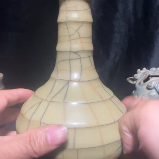 瓷器哥窑摆件瓶子ndn