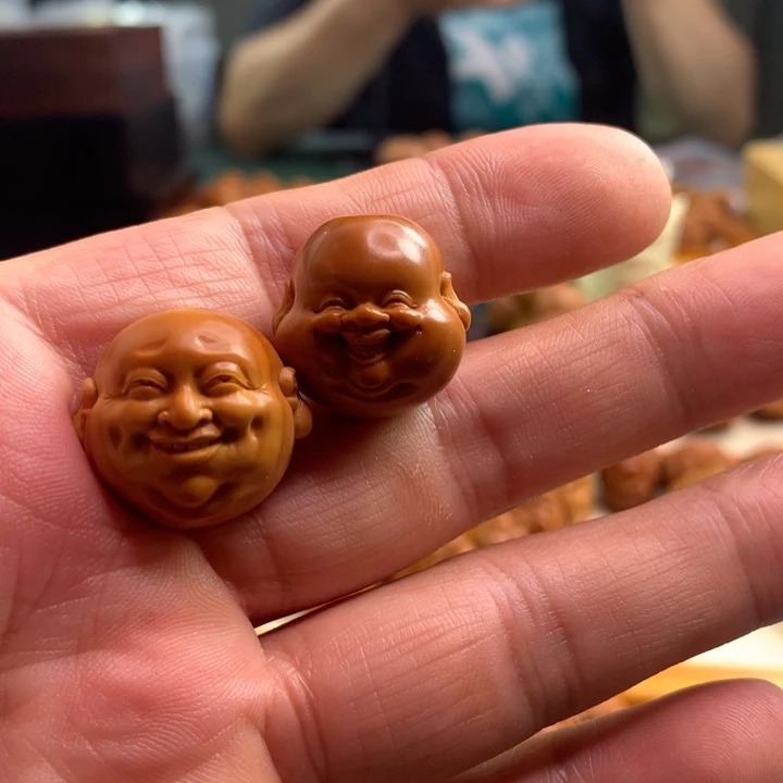 橄榄核手串/手链橄榄核雕，弥勒头