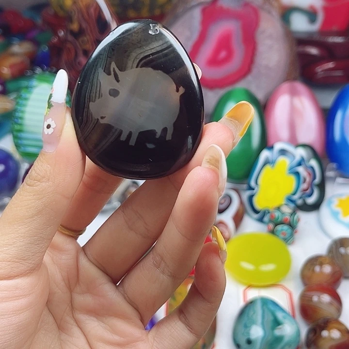 未镶嵌耳饰玛瑙/玉髓
