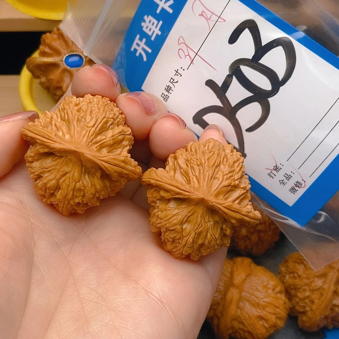 桃核吊坠核桃望月